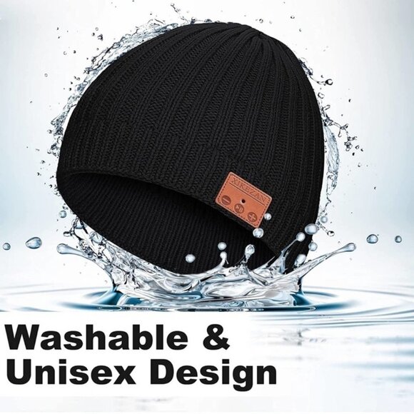 NWT Unisex Bluetooth Beanie Black Unisex - Picture 2 of 5